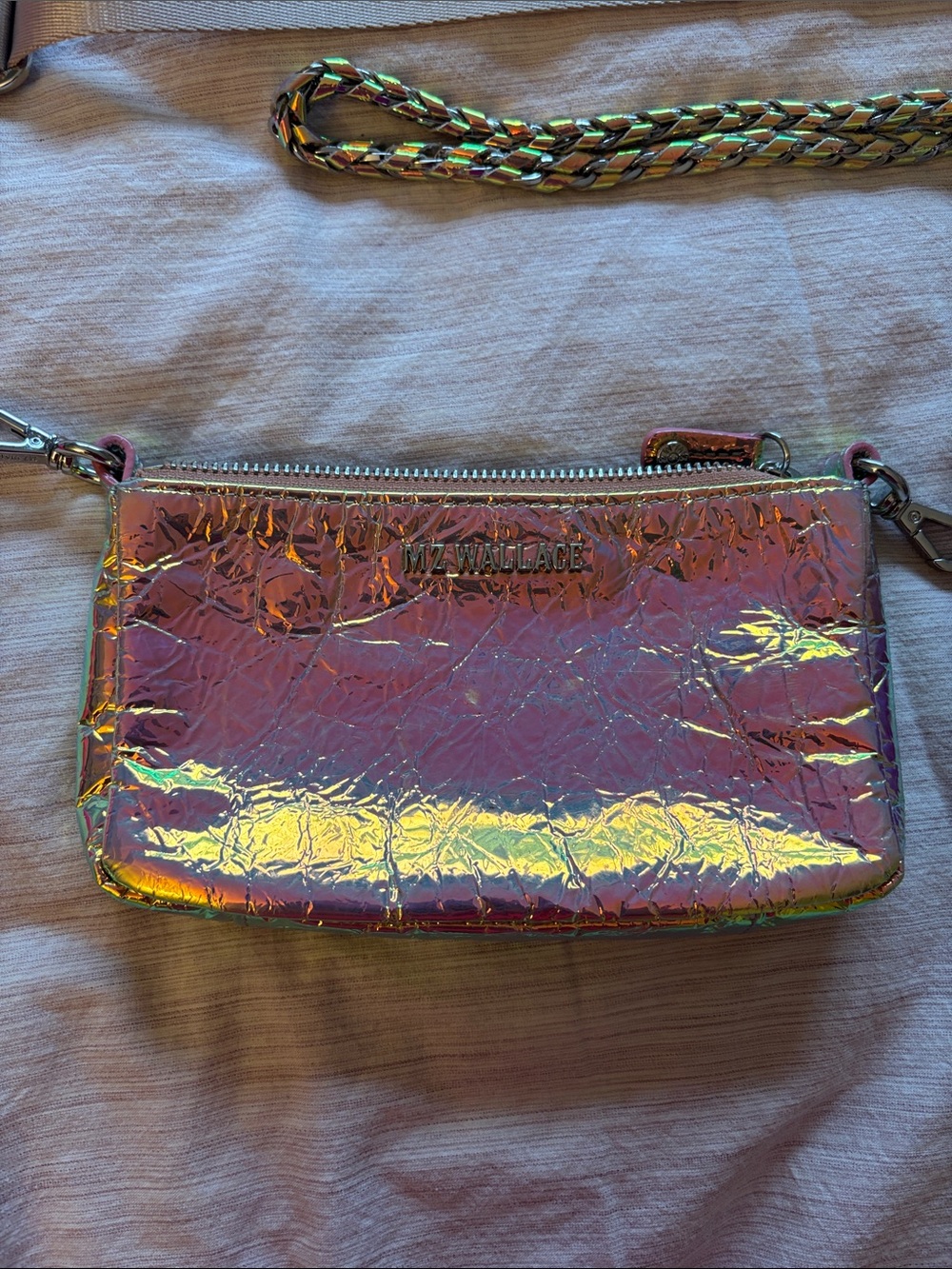 MZ Wallace Iridescent Duo Crossbody/Shoulder Bag - Picture 9 of 12